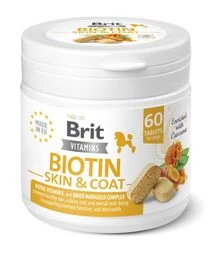 Витамины для собак Brit Vitamins Biotin Skin & Coat Care для кожи и шерсти, 60 шт
