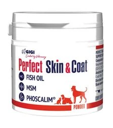 Добавки для собак GiGi Perfect Skin & Coat с биотином для кожи и шерсти, порошок, 100 г