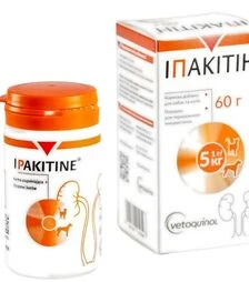 Добавки для собак и кошек Vetoquinol Ипакитин для поддержки функции почек, 60 г