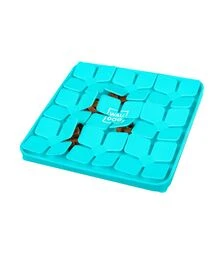 Миска-килимок для собак і котів WAUDOG Silicone для пошуку корму, блакитна, 205х205х17 мм