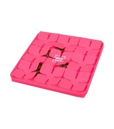 Миска-килимок для собак і котів WAUDOG Silicone для пошуку корму, рожева, 205х205х17 мм