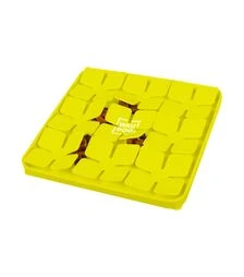 Миска-килимок для собак і котів WAUDOG Silicone для пошуку корму, жовта, 205х205х17 мм
