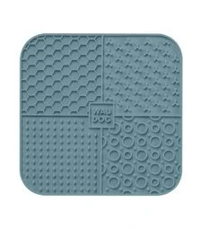 Миска-килимок для собак і котів WAUDOG Silicone для злизування, сіра, 190х190х10 мм