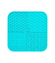 Миска-килимок для собак і котів WAUDOG Silicone для злизування, блакитна, 190х190х10 мм