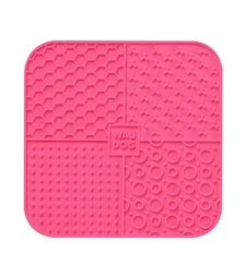 Миска-килимок для собак і котів WAUDOG Silicone для злизування, рожева, 190х190х10 мм