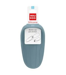 Поїлка-насадка на пляшку для собак і котів WAUDOG Silicone сіра, 165х90 мм