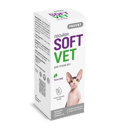 Лосьйон для котів і собак ProVET SoftVet для гігієни вух, 15 мл
