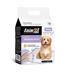 Пелюшки для собак і цуценят AnimAll Puppy Training Pads з ароматом лаванди, 60х60 см, 10 шт