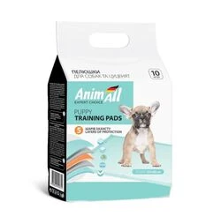 Пелюшки для собак і цуценят AnimAll Puppy Training Pads 60х45 см, 10 шт