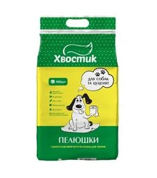 Пелюшки для собак і цуценят Хвостик, 60х90 см, 100 шт