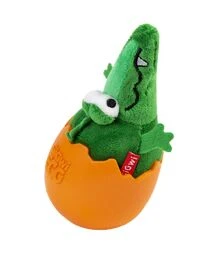 Игрушка для собак GiGwi Egg Крокодил-неваляшка с пищалкой, 14 см