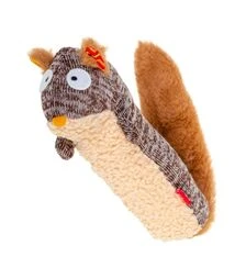 Іграшка для собак GiGwi Plush Friendz Білка з пищалкою, 29 см
