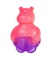 Игрушка для собак GiGwi Suppa Puppa Бегемотик резиновый с пищалкой, розовый, 9 см