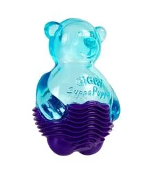 Игрушка для собак GiGwi Suppa Puppa Медвежонок резиновый с пищалкой, синий, 9 см