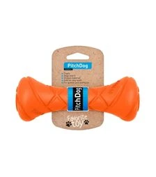 Іграшка для собак PitchDog Гантель для апортування, помаранчева, 19х7 см