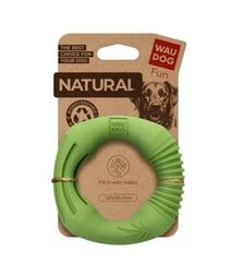 Іграшка для собак WAUDOG Fun Natural Кільце гумове, зелене, 12 см