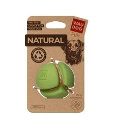 Іграшка для собак WAUDOG Fun Natural М'яч гумовий, зелений, 7 см