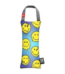 Іграшка для собак WAUDOG Fun Смайли на блакитному, з пищалкою, 7х16 см