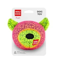 Іграшка для собак WAUDOG Fun Ведмідь, рожевий, 12х11 см