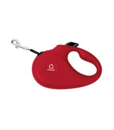 Повідець-рулетка для собак CoLLaR до 12 кг, світловідбивний, червоний, 3 м