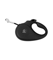 Повідець-рулетка для собак CoLLaR до 15 кг, світловідбивний, чорний, 5 м