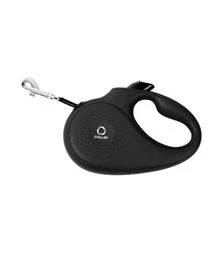 Повідець-рулетка для собак CoLLaR до 25 кг, світловідбивний, чорний, 5 м