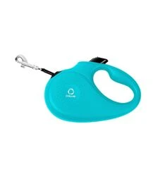 Повідець-рулетка для собак CoLLaR до 25 кг, світловідбивний, блакитний, 5 м