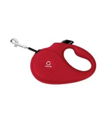 Повідець-рулетка для собак CoLLaR до 25 кг, світловідбивний, червоний, 5 м