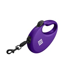 Поводок-рулетка для собак WAUDOG R-leash до 40 кг, светоотражающий, с контейнером для пакетов, фиолетовый, 5 м
