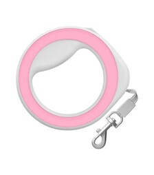 Поводок-рулетка для собак WAUDOG R-leash до 40 кг, круглой формы, светоотражающий, розовый, 2,9 м