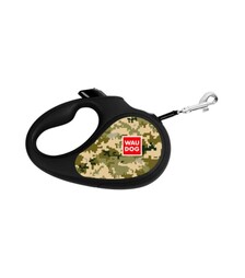 Поводок-рулетка для собак WAUDOG R-leash Милитари, до 50 кг, светоотражающий, 5 м
