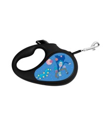 Поводок-рулетка для собак WAUDOG R-leash Рик и Морти 3, до 50 кг, светоотражающий, черный, 5 м