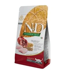 Низькозерновий сухий корм для котів Farmina N&D з куркою та гранатом, 300 г