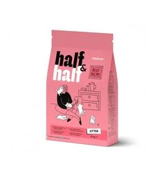 Сухий корм для кошенят Half&Half з яловичиною, 8 кг