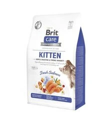 Беззерновой сухой корм для котят Brit Care Cat Grain Free Kitten для крепкого иммунитета, с лососем, 400 г