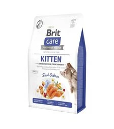 Беззерновой сухой корм для котят Brit Care Cat Grain Free Kitten для крепкого иммунитета, с лососем, 2 кг