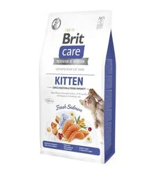 Беззерновий сухий корм для кошенят Brit Care Cat Grain Free Kitten для міцного імунітету, з лососем, 7 кг
