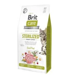 Беззерновий сухий корм для стерилізованих котів Brit Care Cat Grain Free для підтримки імунітету, зі свининою, 7 кг