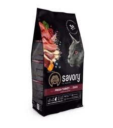 Сухой корм для стерилизованных кошек Savory Adult Cat Steril с индейкой и уткой, 400 г