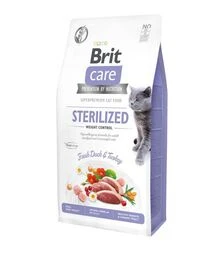 Беззерновий сухий корм для стерилізованих котів Brit Care Cat Grain Free для контролю ваги, з качкою та індичкою, 7 кг