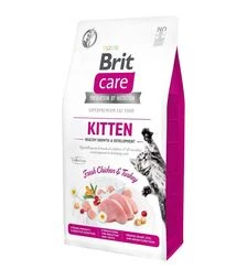Беззерновий сухий корм для кошенят Brit Care Cat Grain Free Kitten для здорового зростання та розвитку, 7 кг
