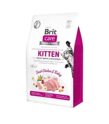 Беззерновой сухой корм для котят Brit Care Cat Grain Free Kitten для здорового роста и развития, 400 г