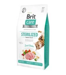 Беззерновий сухий корм для котів Brit Care Cat Grain Free для підтримання сечостатевої системи, з куркою, 7 кг