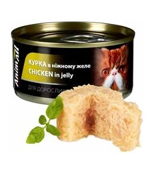 Вологий корм для котів AnimAll з куркою в ніжному желе, 85 г