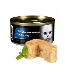 Вологий корм для котів AnimAll з тунцем у ніжному желе, 85 г