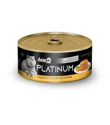 Влажный корм для кошек AnimAll Platinum паштет с курицей, 70 г
