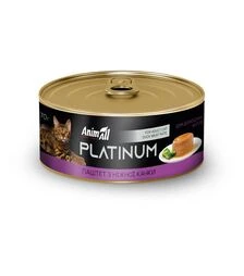 Влажный корм для кошек AnimAll Platinum паштет с уткой, 70 г