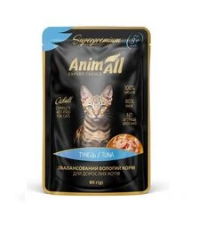 Беззерновий вологий корм для котів AnimAll з тунцем, 80 г