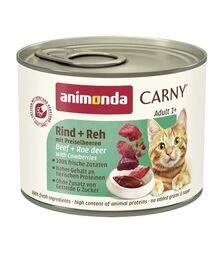 Беззерновой влажный корм для кошек Animonda Carny Adult с говядиной, олениной и брусникой, 200 г