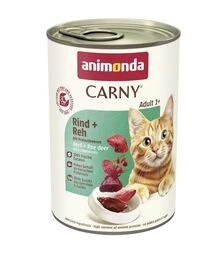 Беззерновий вологий корм для котів Animonda Carny Adult з яловичиною, олениною та брусницею, 400 г